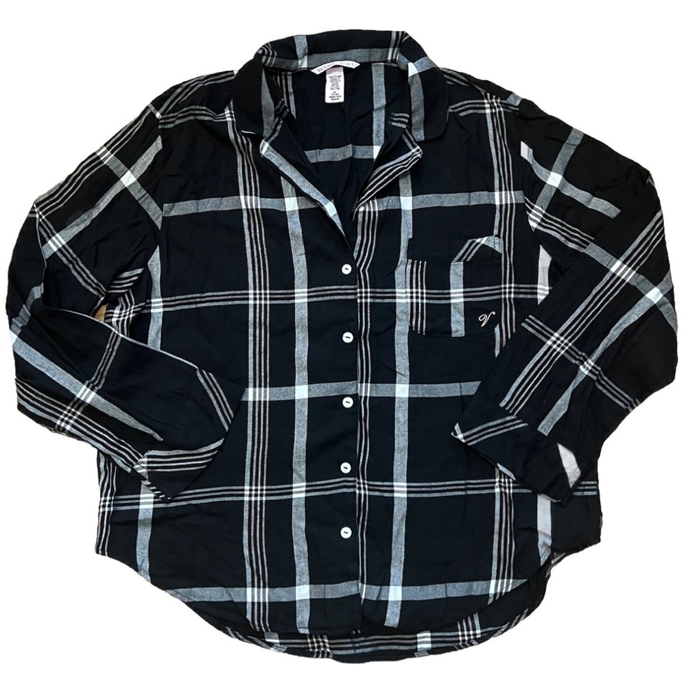Victoria’s Secret Plaid Pajama Top EUC! M - Picture 2 of 8